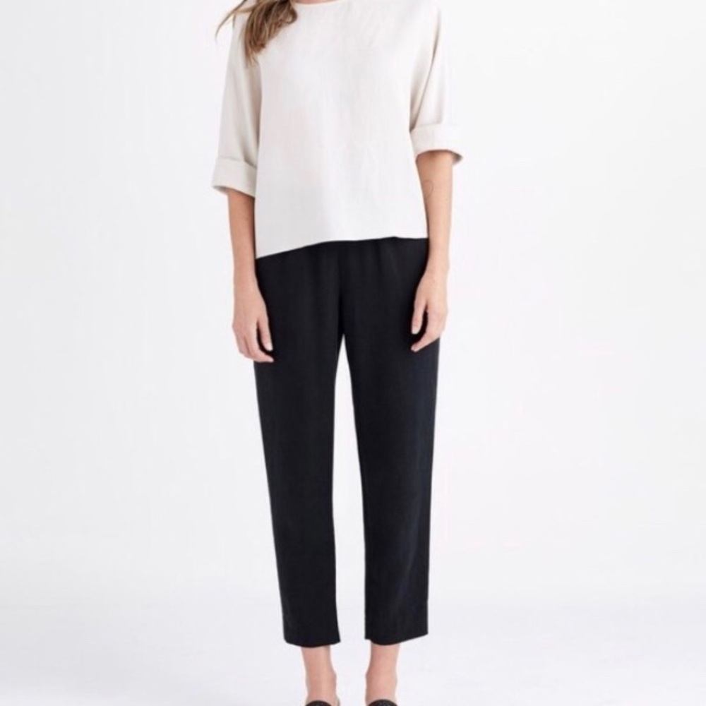 Vetta Capsule Black Tapered Pants